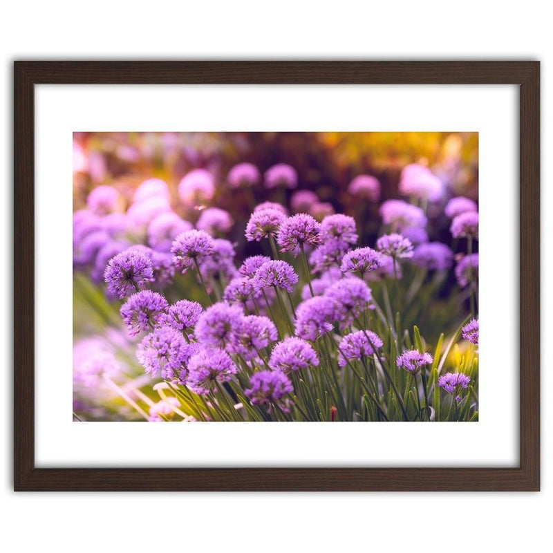 Glezna brūnā rāmī - Purple Garden  Home Trends DECO