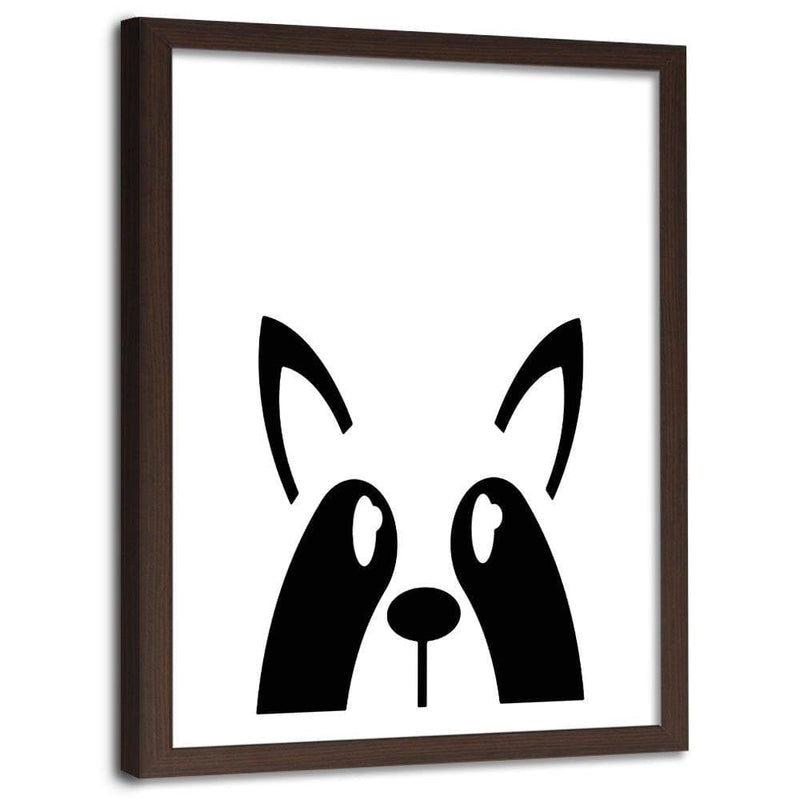 Glezna brūnā rāmī - Raccoon  Home Trends DECO