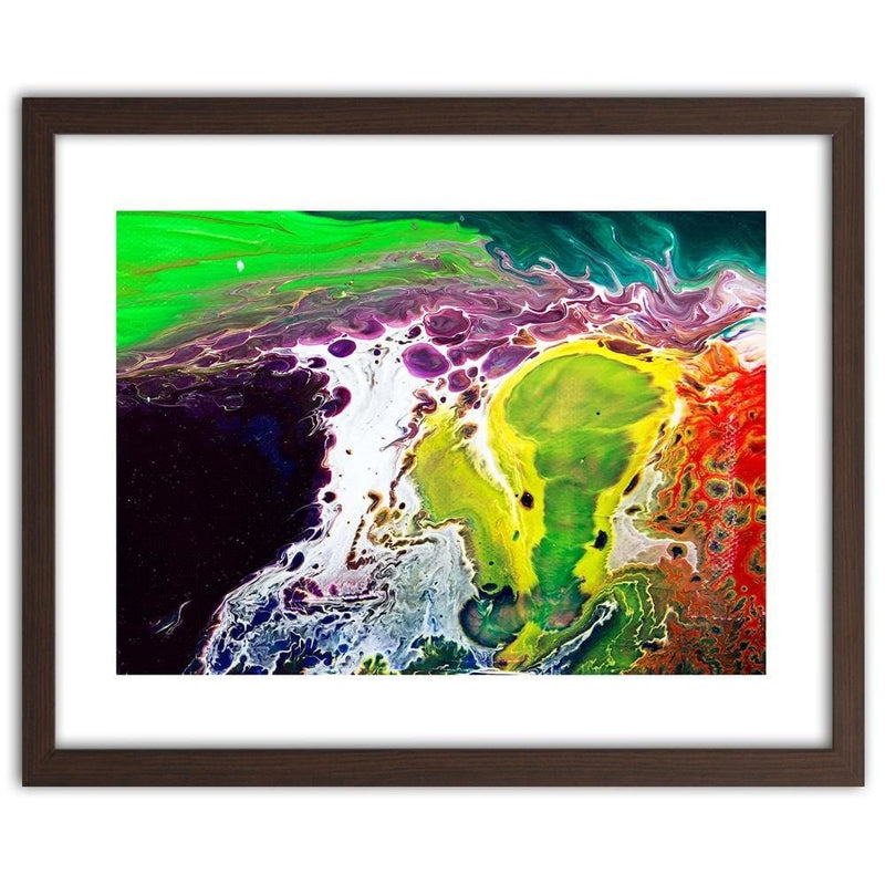 Glezna brūnā rāmī - Rainbow Abstraction  Home Trends DECO