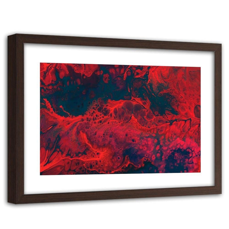 Glezna brūnā rāmī - Red Abstraction  Home Trends DECO