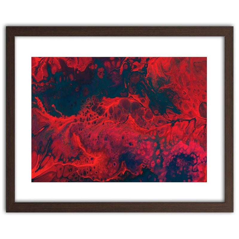 Glezna brūnā rāmī - Red Abstraction  Home Trends DECO