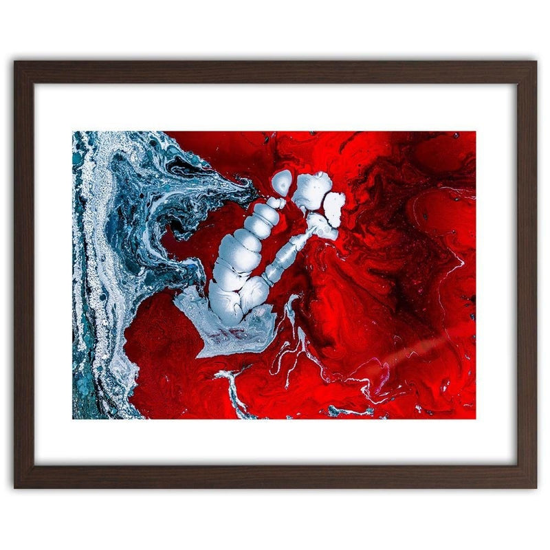 Glezna brūnā rāmī - Red Abstraction  Home Trends DECO