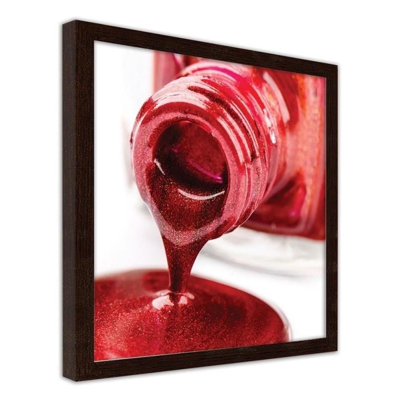 Glezna brūnā rāmī - Red lacquer  Home Trends DECO