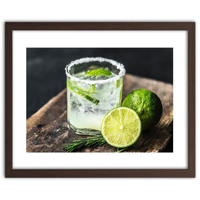 Glezna brūnā rāmī - Refreshing Drink With Lime  Home Trends DECO