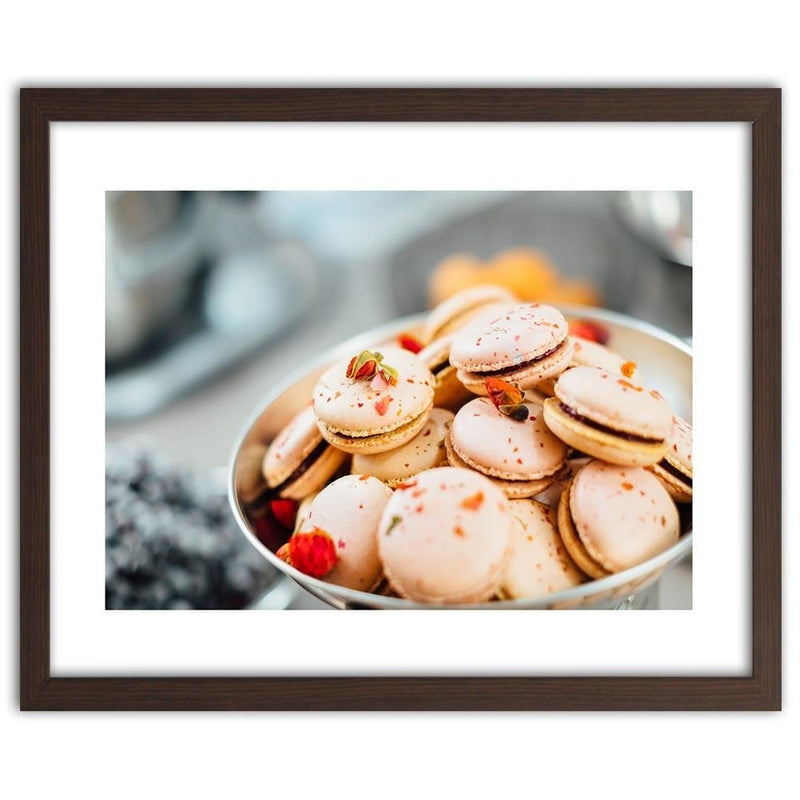 Glezna brūnā rāmī - Rose Macaroons  Home Trends DECO