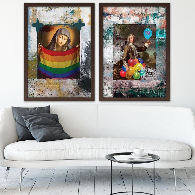 Glezna brūnā rāmī - Saint Mary Image Lgbt  Home Trends DECO