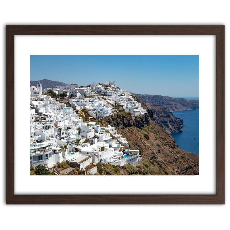 Glezna brūnā rāmī - Santorini  Home Trends DECO