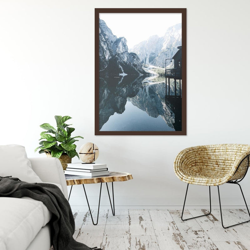 Glezna brūnā rāmī - Secret Mountains  Home Trends DECO