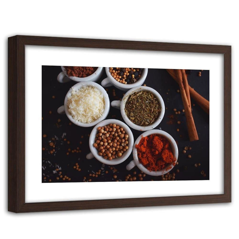 Glezna brūnā rāmī - Set Of Spices  Home Trends DECO