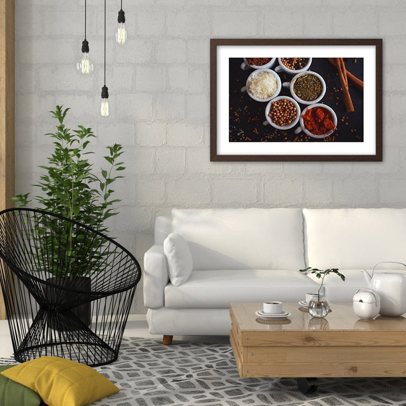 Glezna brūnā rāmī - Set Of Spices  Home Trends DECO