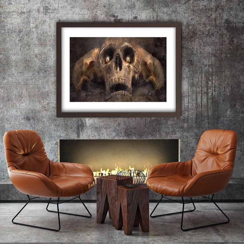 Glezna brūnā rāmī - Skull Fantasy  Home Trends DECO