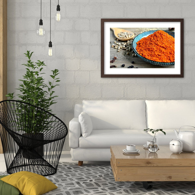 Glezna brūnā rāmī - Spices And Herbs  Home Trends DECO