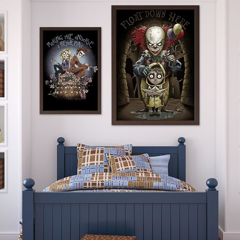 Glezna brūnā rāmī - Spooky Clown  Home Trends DECO