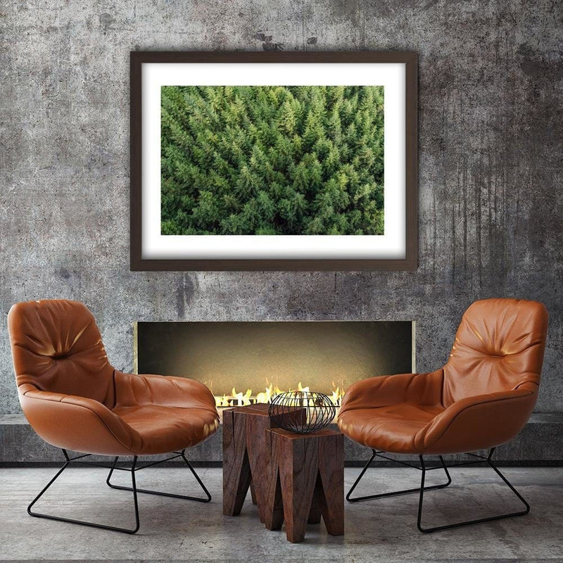 Glezna brūnā rāmī - Spruce Forest  Home Trends DECO