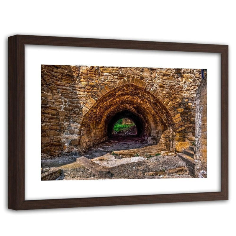 Glezna brūnā rāmī - Stone Tunnel  Home Trends DECO