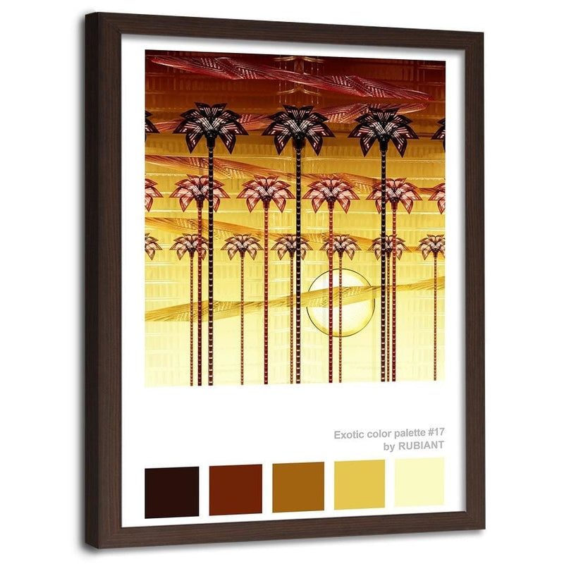 Glezna brūnā rāmī - Sunset Orange  Home Trends DECO