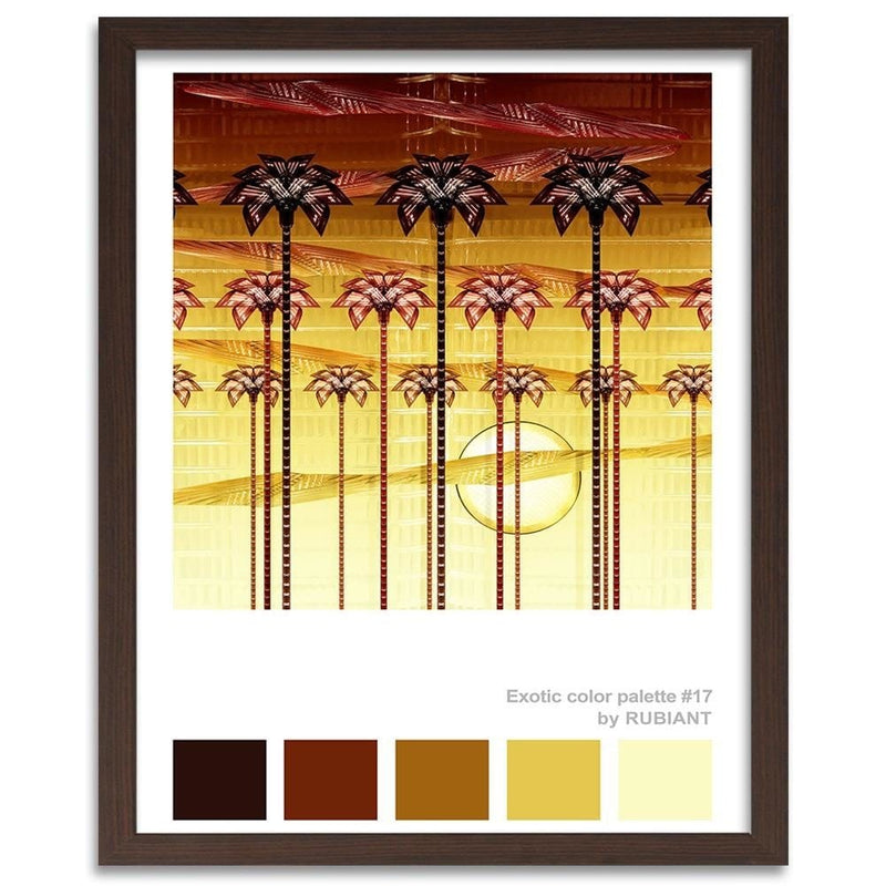 Glezna brūnā rāmī - Sunset Orange  Home Trends DECO