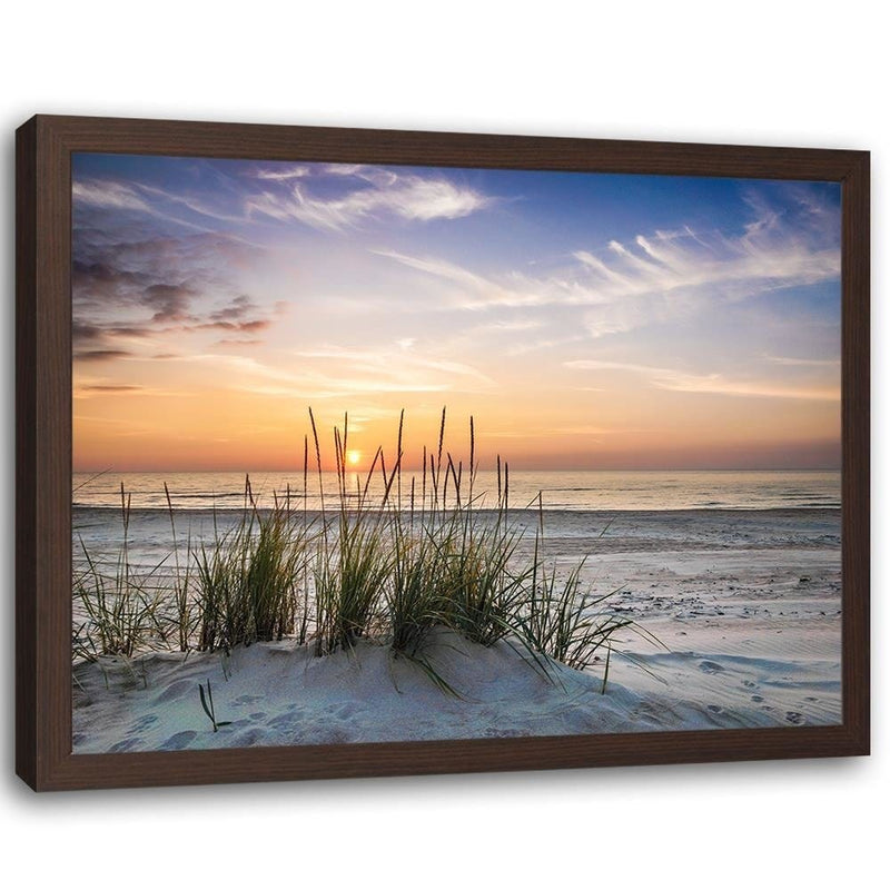 Glezna brūnā rāmī - Sunset Over The Beach  Home Trends DECO