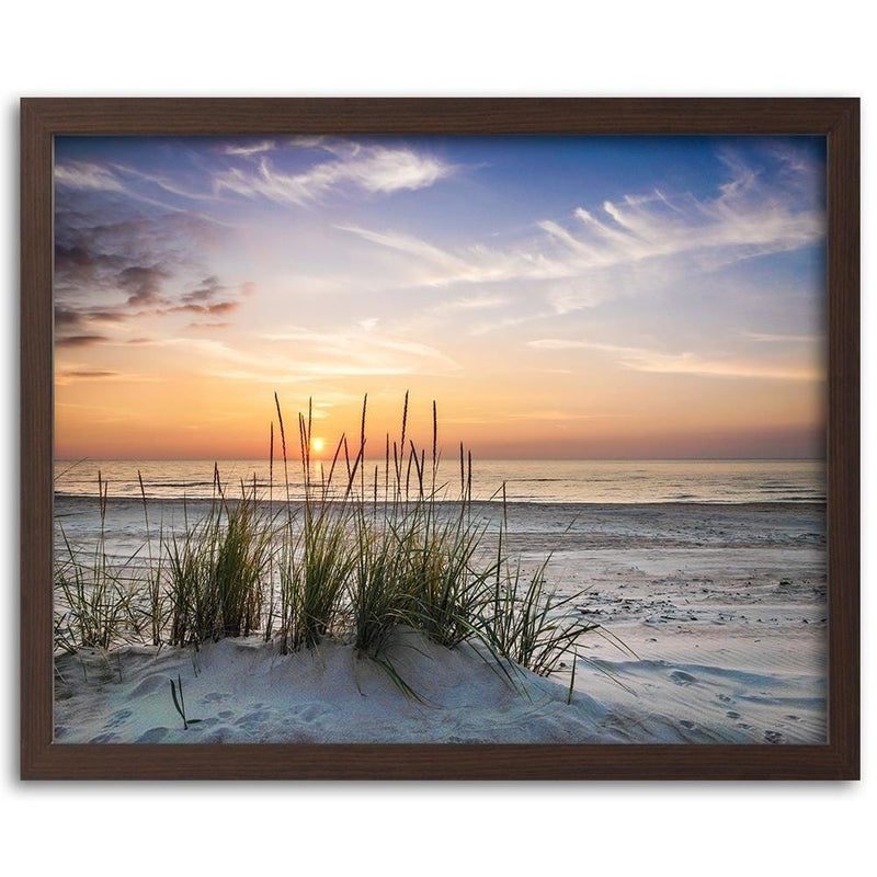 Glezna brūnā rāmī - Sunset Over The Beach  Home Trends DECO