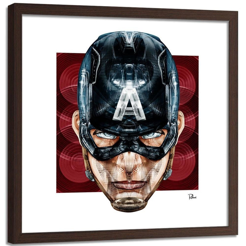 Glezna brūnā rāmī - Superhero America  Home Trends DECO