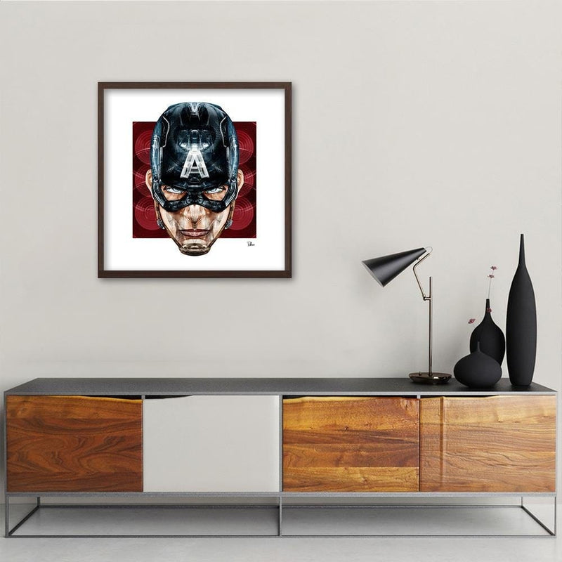 Glezna brūnā rāmī - Superhero America  Home Trends DECO