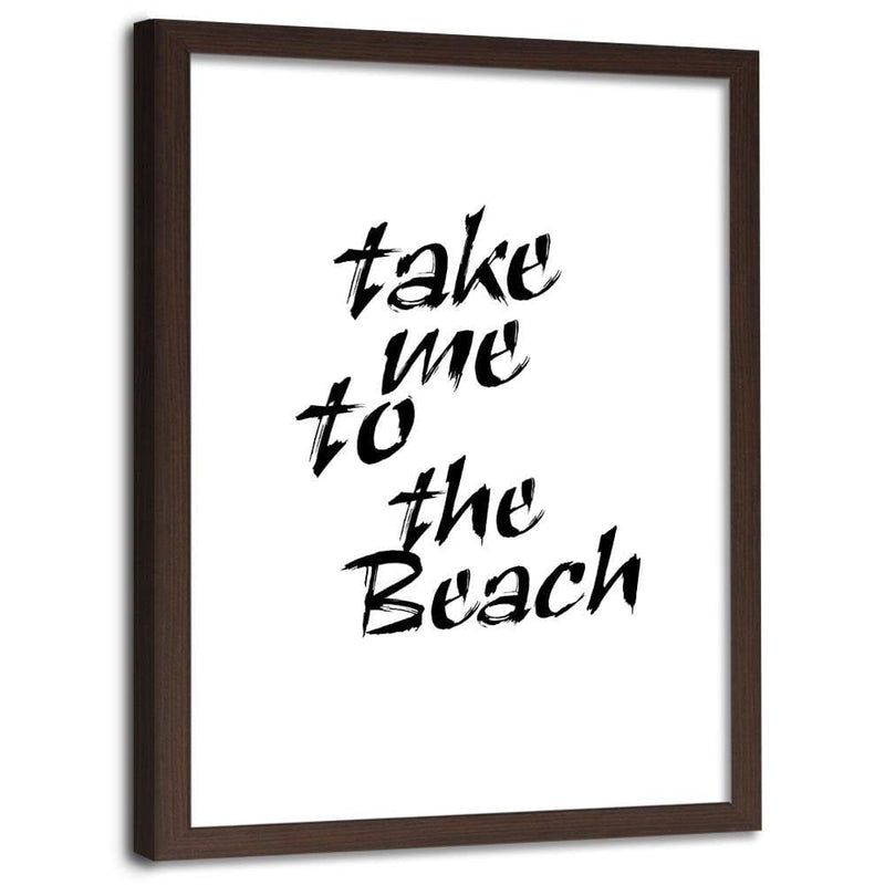 Glezna brūnā rāmī - Take Me To The Beach  Home Trends DECO