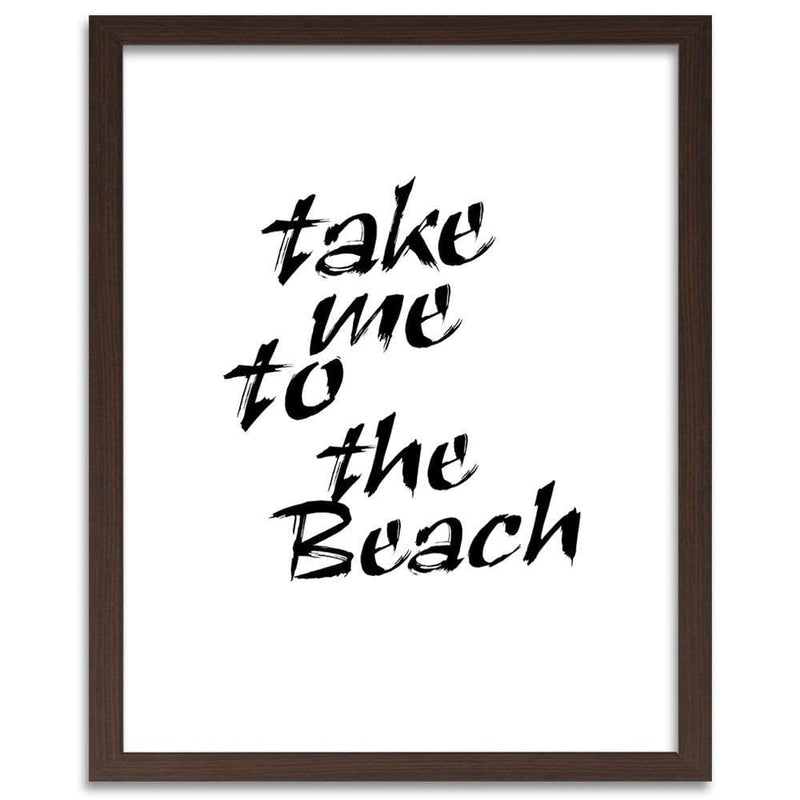 Glezna brūnā rāmī - Take Me To The Beach  Home Trends DECO