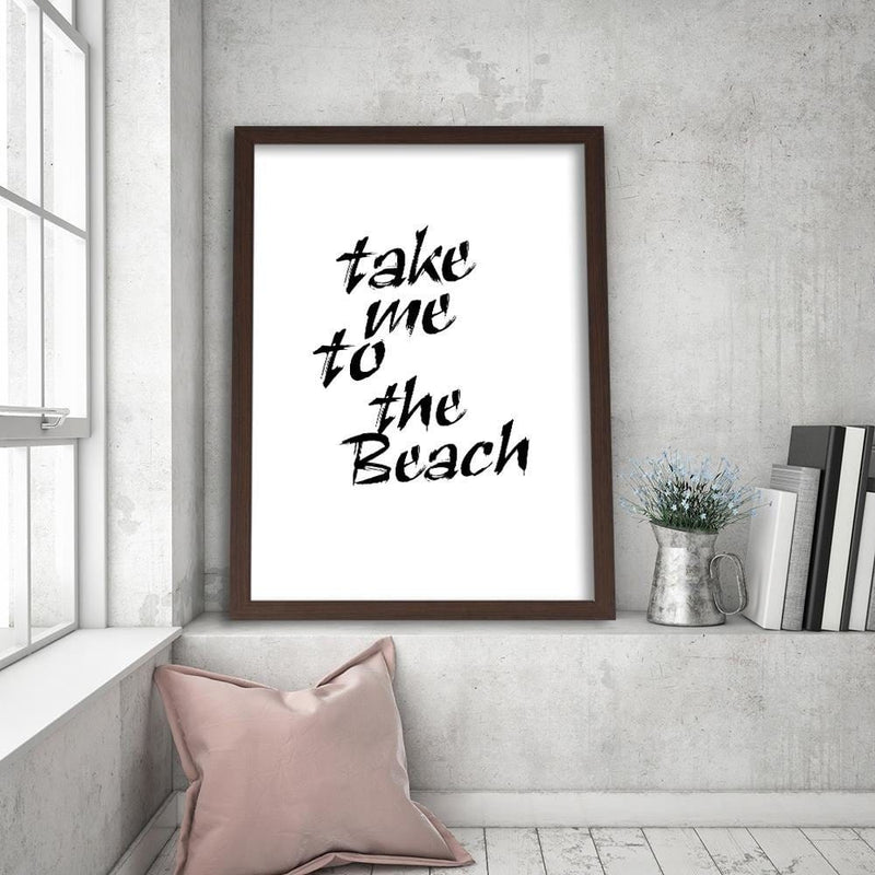 Glezna brūnā rāmī - Take Me To The Beach  Home Trends DECO