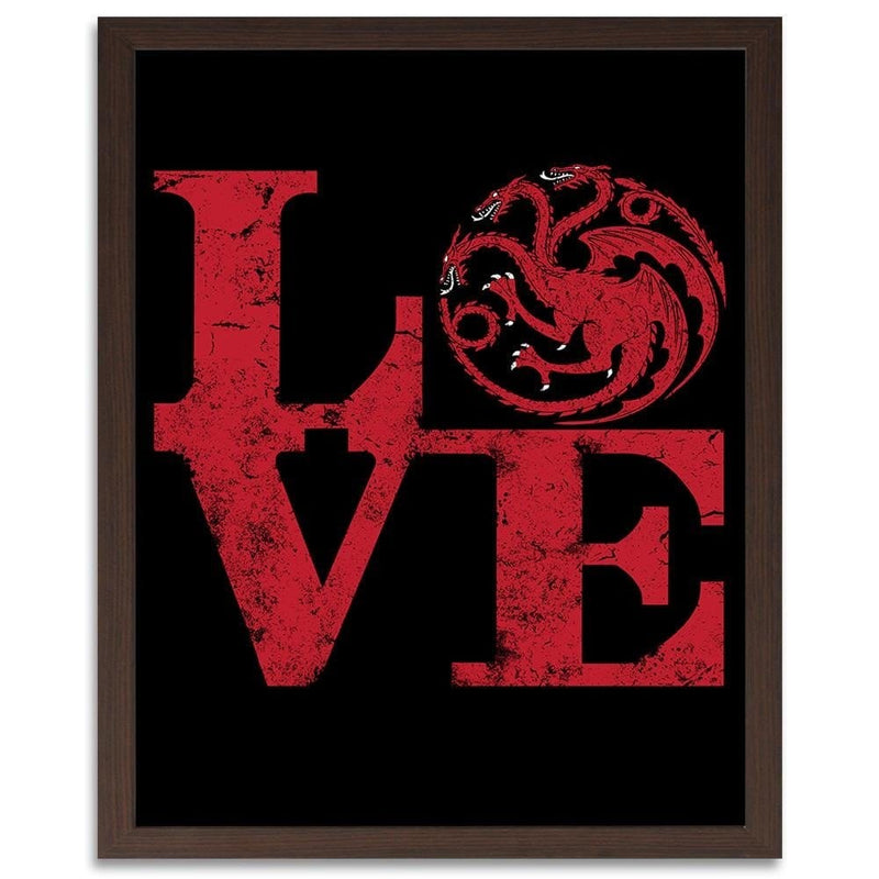 Glezna brūnā rāmī - Targaryen Love Red  Home Trends DECO