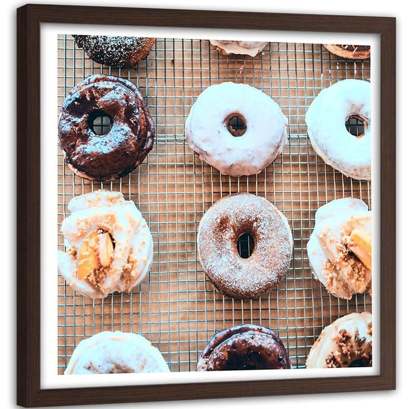 Glezna brūnā rāmī - Tasty Donuts  Home Trends DECO