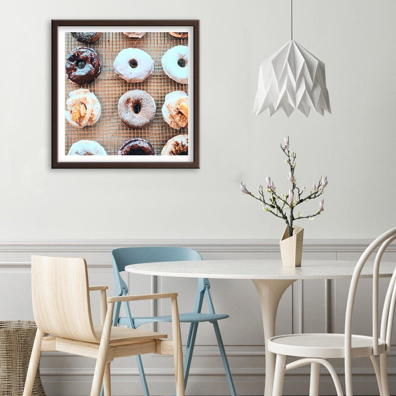 Glezna brūnā rāmī - Tasty Donuts  Home Trends DECO