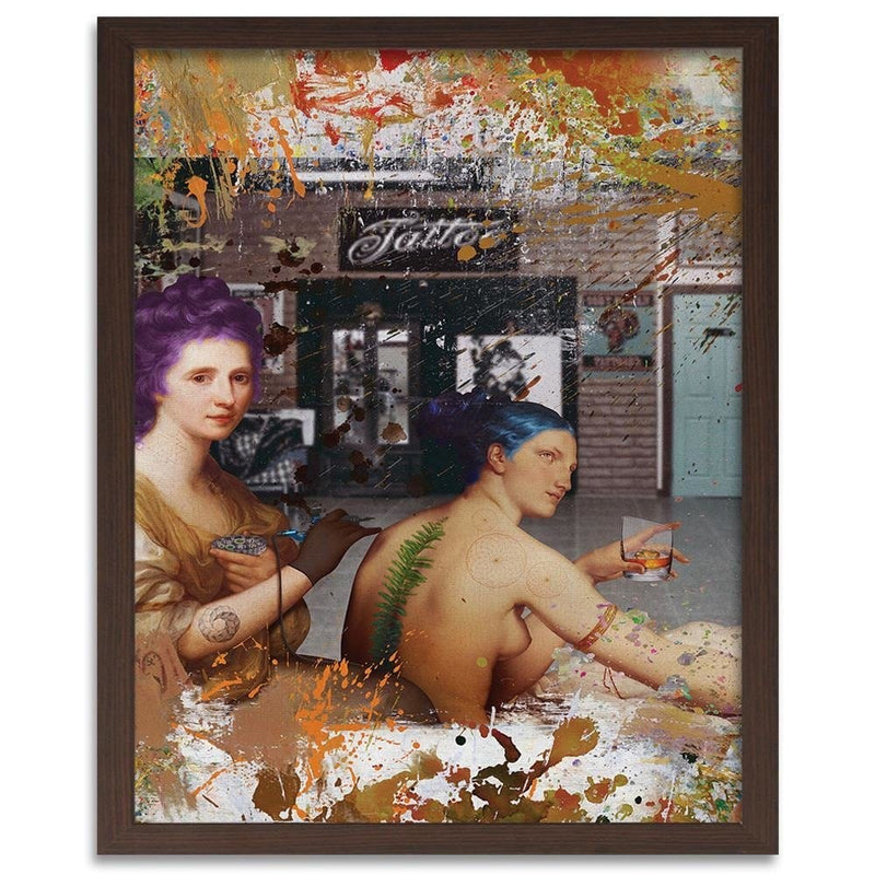 Glezna brūnā rāmī - Tattoo Women  Home Trends DECO