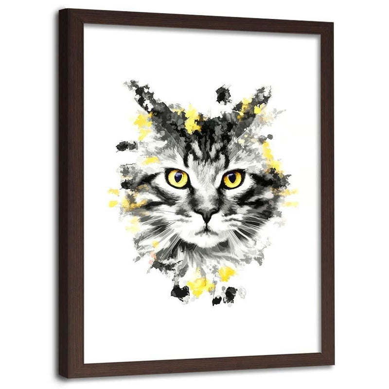 Glezna brūnā rāmī - The Cat  Home Trends DECO