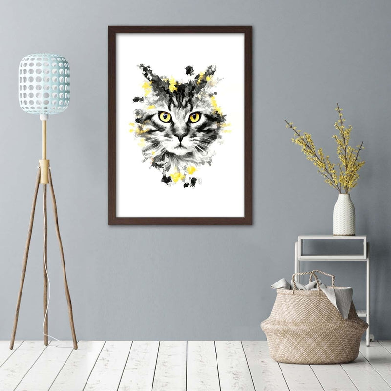 Glezna brūnā rāmī - The Cat  Home Trends DECO