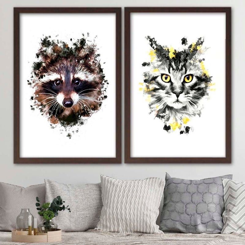 Glezna brūnā rāmī - The Cat  Home Trends DECO