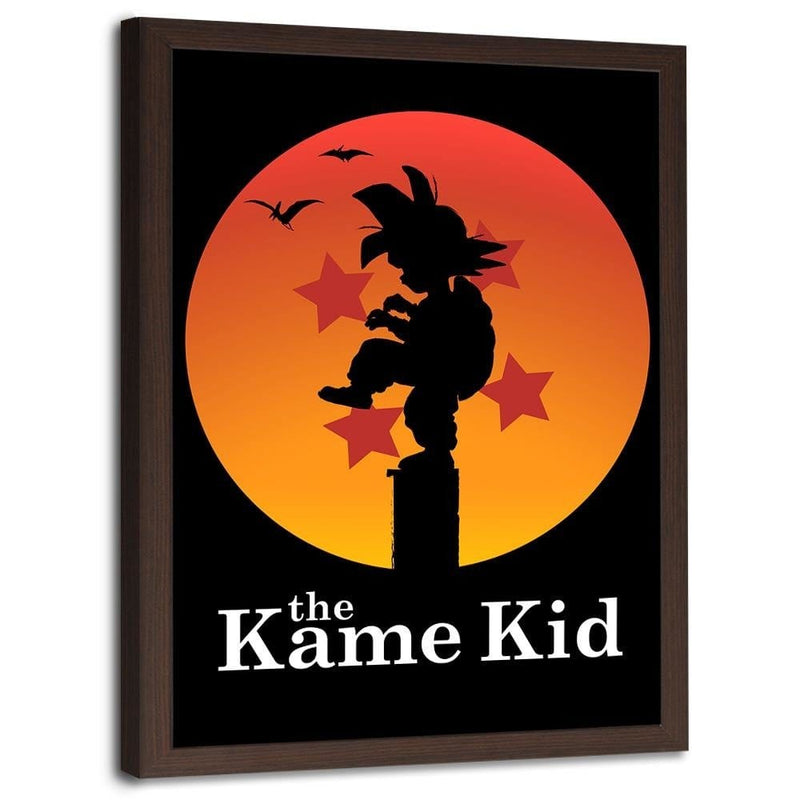 Glezna brūnā rāmī - The Kame Kid Orange  Home Trends DECO