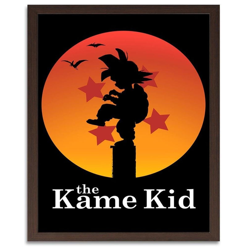 Glezna brūnā rāmī - The Kame Kid Orange  Home Trends DECO