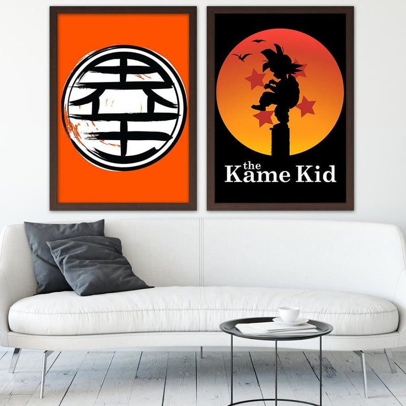 Glezna brūnā rāmī - The Kame Kid Orange  Home Trends DECO