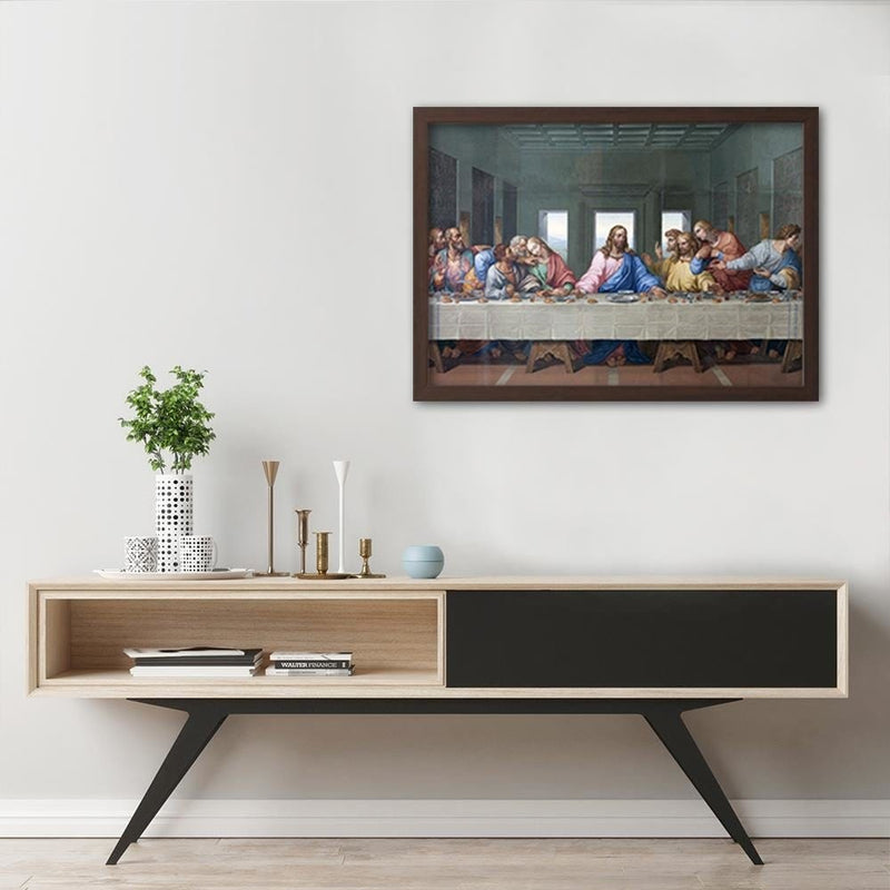 Glezna brūnā rāmī - The Last Supper  Home Trends DECO