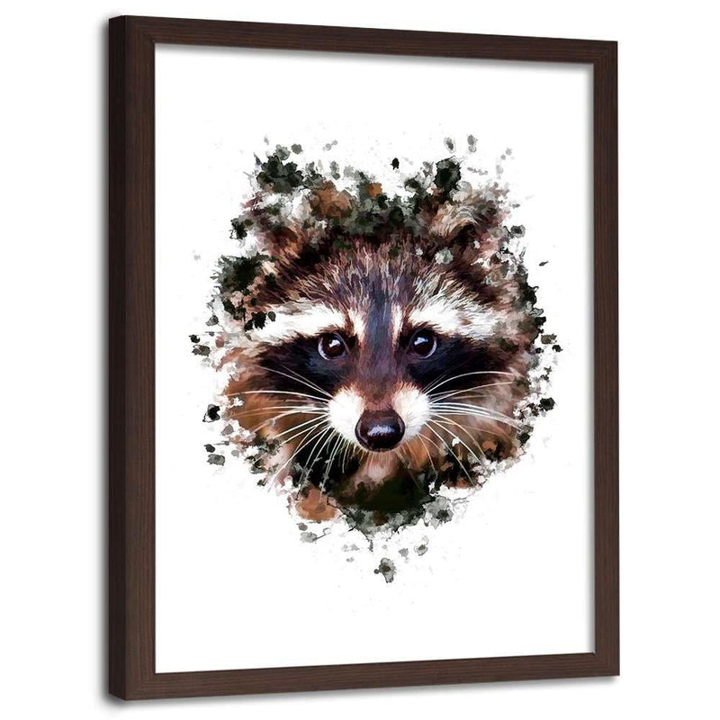 Glezna brūnā rāmī - The Raccoon  Home Trends DECO