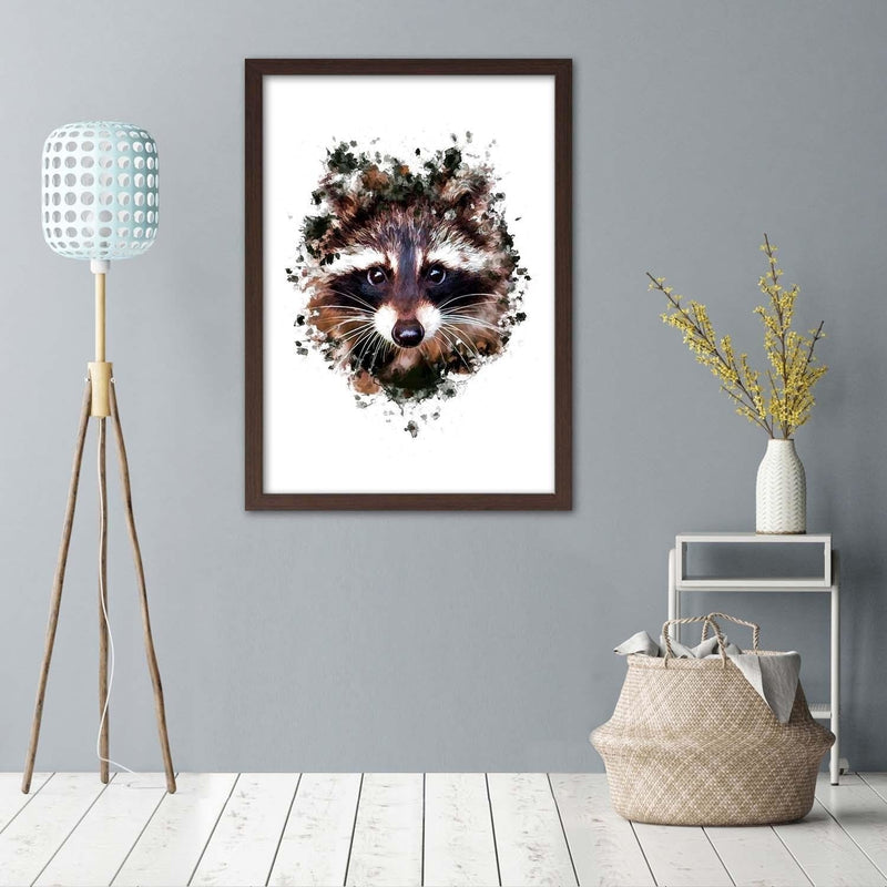 Glezna brūnā rāmī - The Raccoon  Home Trends DECO