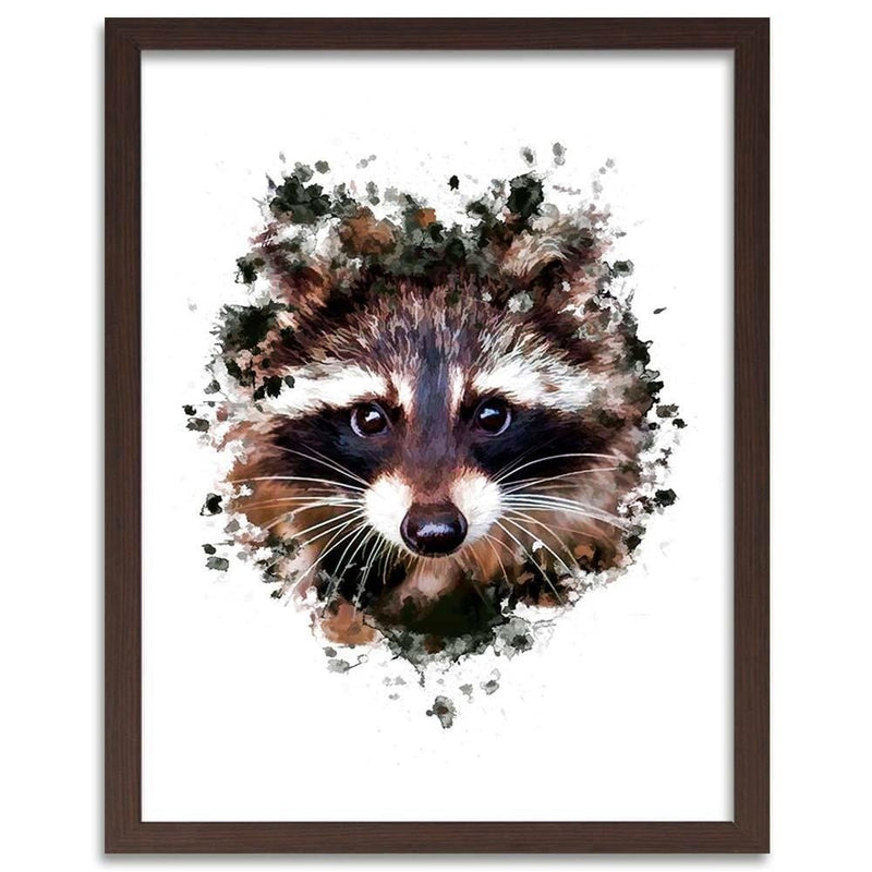 Glezna brūnā rāmī - The Raccoon  Home Trends DECO