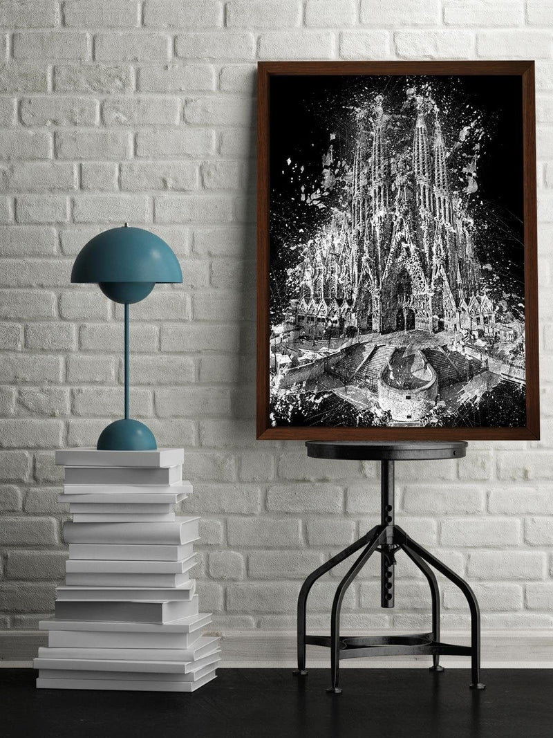 Glezna brūnā rāmī - The Sagrada Familia In Barcelona  Home Trends DECO