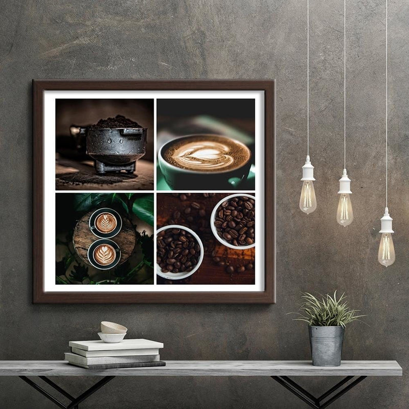Glezna brūnā rāmī - Theme Of Coffee In The Kitchen  Home Trends DECO