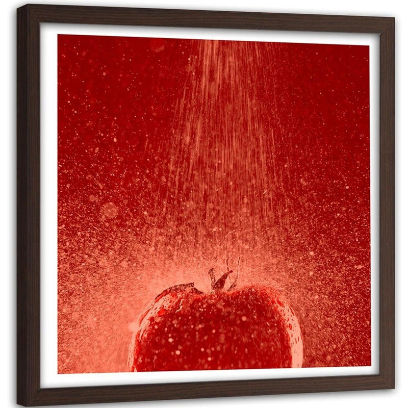 Glezna brūnā rāmī - Tomato In The Stream Of Water  Home Trends DECO