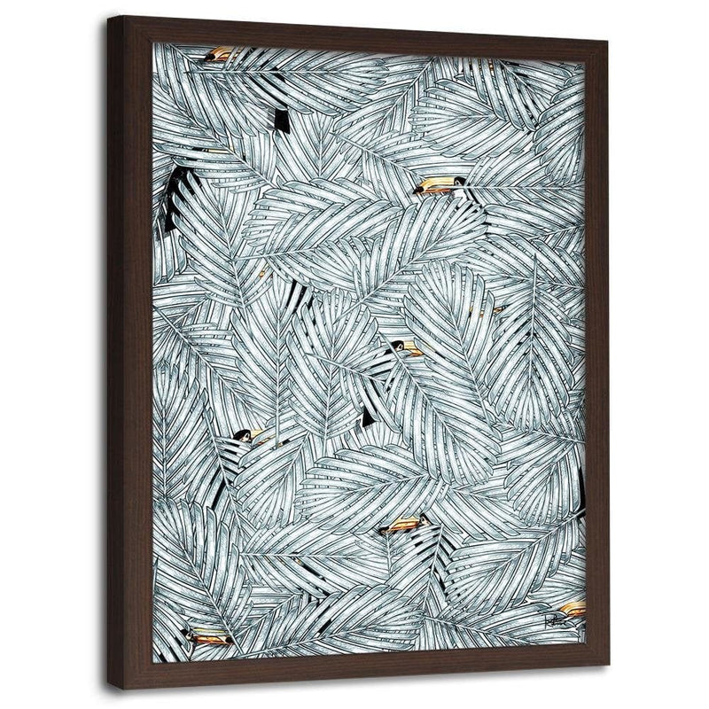 Glezna brūnā rāmī - Toucan Image Animal Print Grey  Home Trends DECO