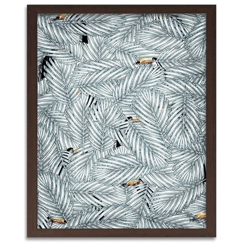 Glezna brūnā rāmī - Toucan Image Animal Print Grey  Home Trends DECO