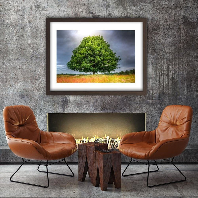 Glezna brūnā rāmī - Tree Before The Storm  Home Trends DECO