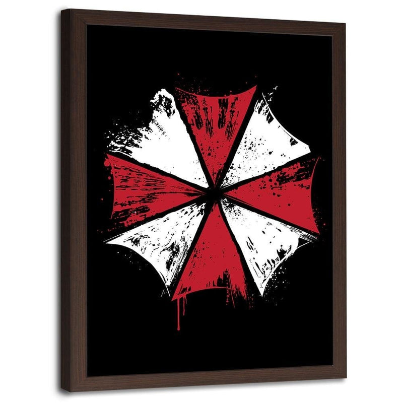 Glezna brūnā rāmī - Umbrella Corp Red  Home Trends DECO