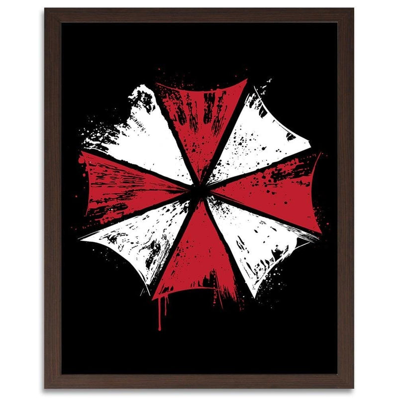 Glezna brūnā rāmī - Umbrella Corp Red  Home Trends DECO